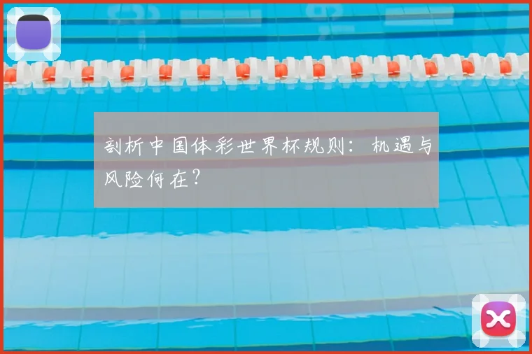 剖析中国体彩世界杯规则：机遇与风险何在？