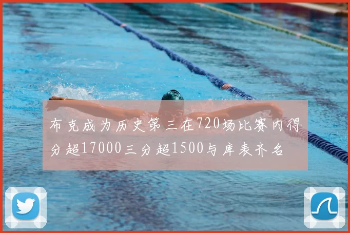 布克成为历史第三在720场比赛内得分超17000三分超1500与库表齐名