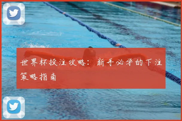 世界杯投注攻略:新手必学的下注策略指南